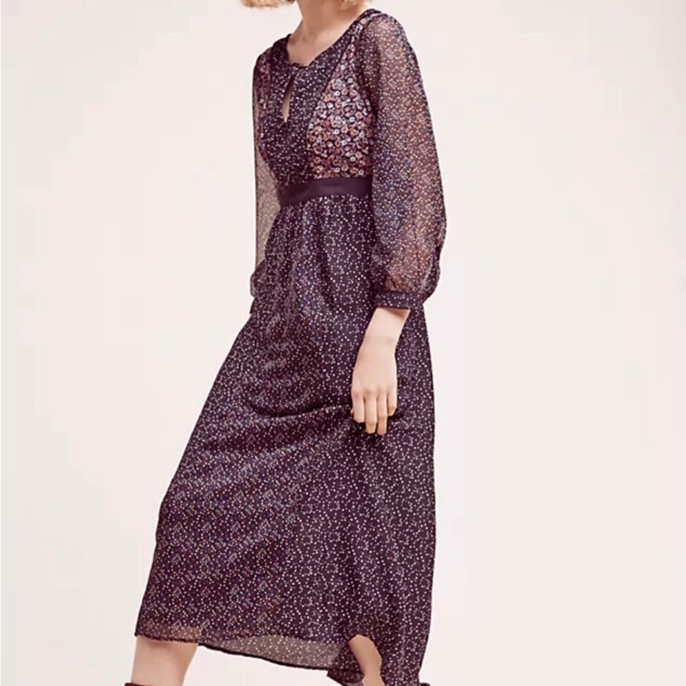 Floreat Anthropologie midi dress size 10 VGUC